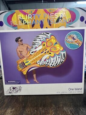 H2OGO! ONE ISLAND Flirty Fiesta ELEPHANT Island Pool FLOAT 6 ft x 60" NEW IN BOX